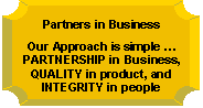 Partners in Business plaque