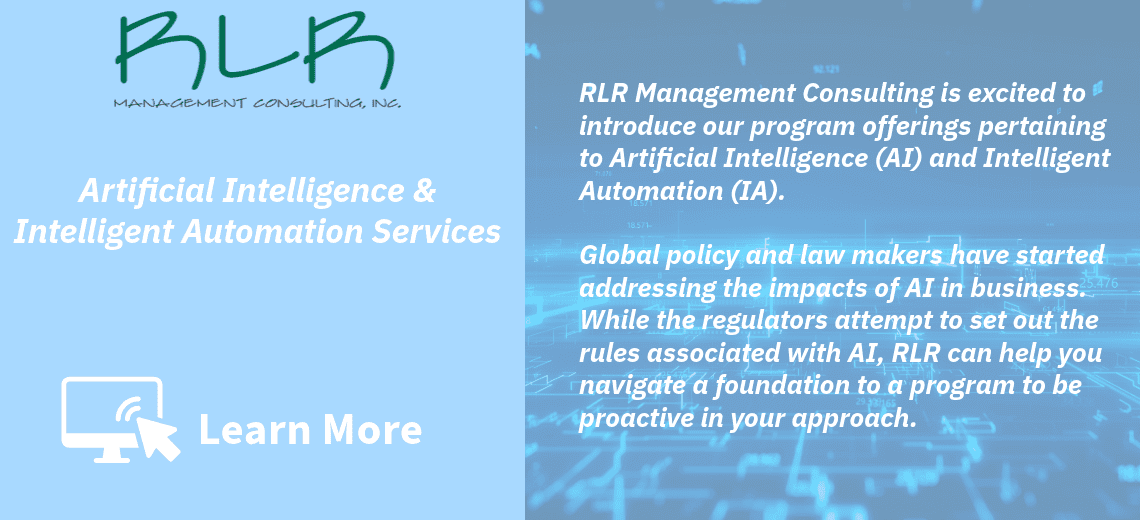 RLR Management Consulting AI and IA services banner